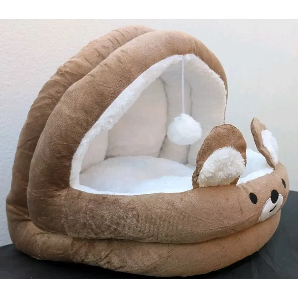 Quality Dog Bed Removable Washable Plush Thick Comfy Warm 15x14x12